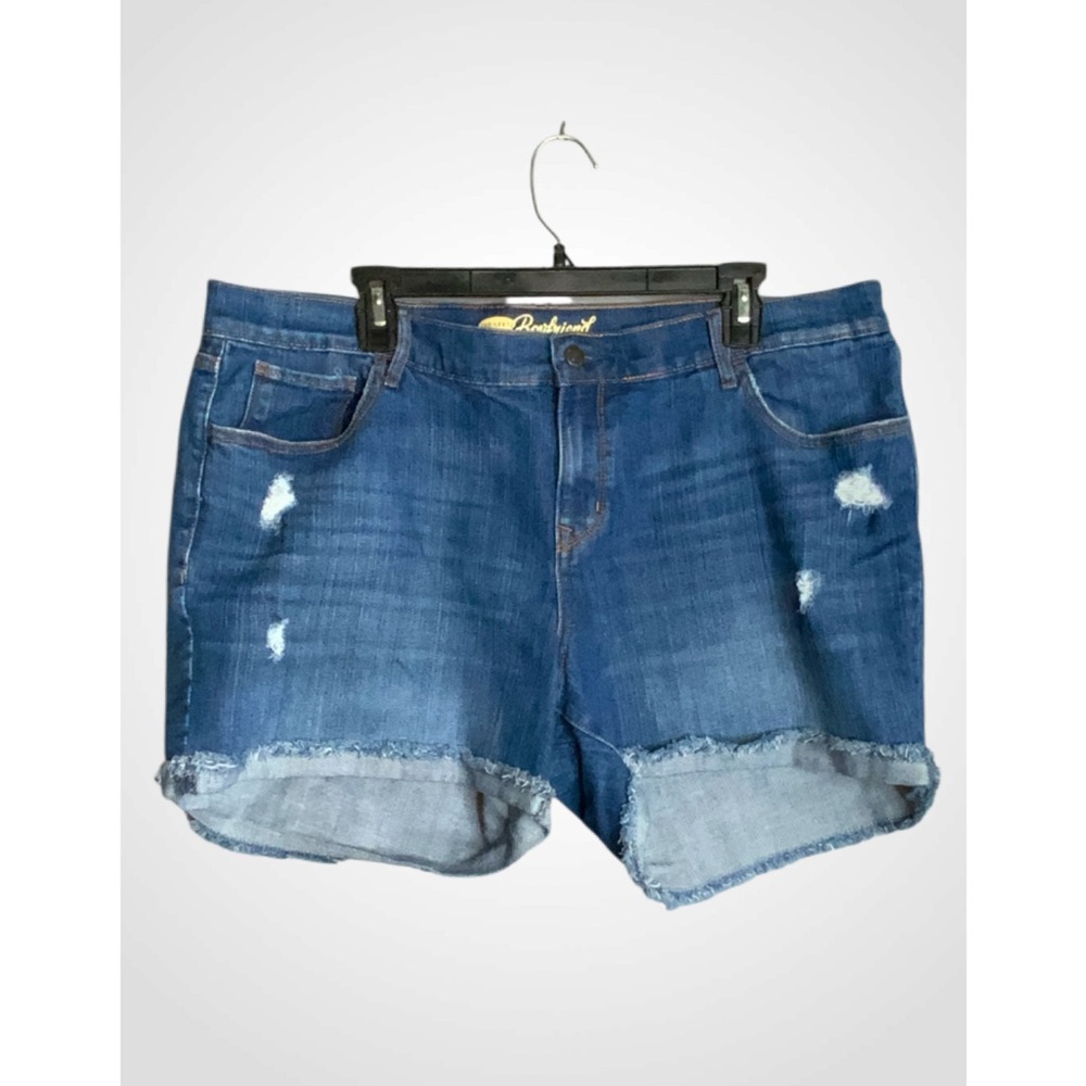 Old Navy Distressed Boyfriend Blue Jean Shorts 16